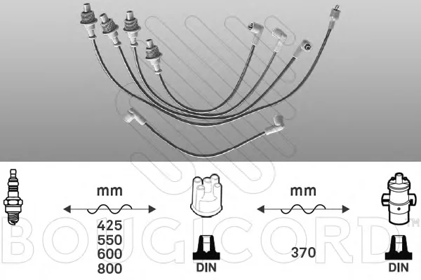 3192 BOUGICORD Высоковольтные провода (комплект проводов зажигания) (фото 1)