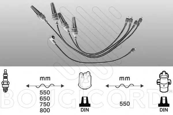 3373 BOUGICORD Высоковольтные провода (комплект проводов зажигания) (фото 1)