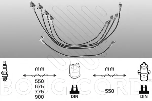 3379 BOUGICORD Высоковольтные провода (комплект проводов зажигания) (фото 1)