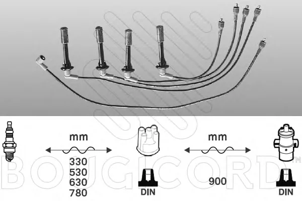 3395 BOUGICORD Высоковольтные провода (комплект проводов зажигания) (фото 1)