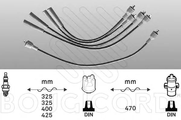 3414 BOUGICORD Высоковольтные провода (комплект проводов зажигания) (фото 1)