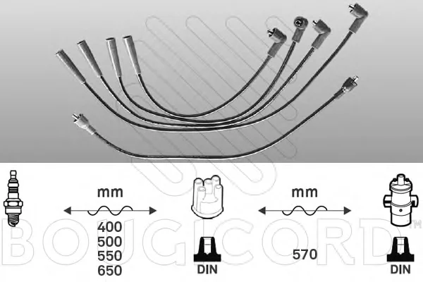 4003 BOUGICORD Высоковольтные провода (комплект проводов зажигания) (фото 1)