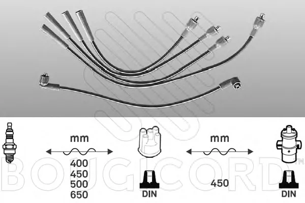 4004 BOUGICORD Высоковольтные провода (комплект проводов зажигания) (фото 1)