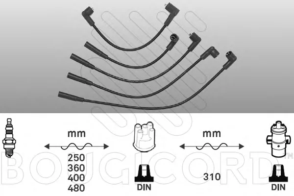 4014 BOUGICORD Высоковольтные провода (комплект проводов зажигания) (фото 1)