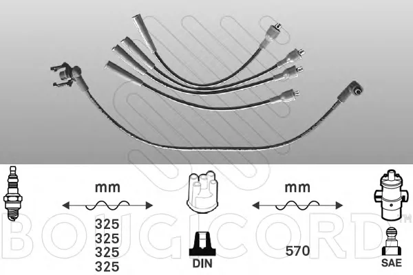 4405 BOUGICORD Высоковольтные провода (комплект проводов зажигания) (фото 1)
