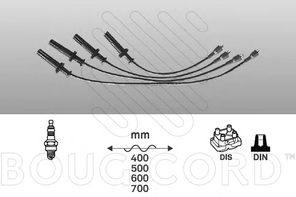 6206 BOUGICORD Высоковольтные провода (комплект проводов зажигания) (фото 1)