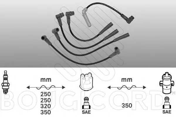 7110 BOUGICORD Высоковольтные провода (комплект проводов зажигания) (фото 1)