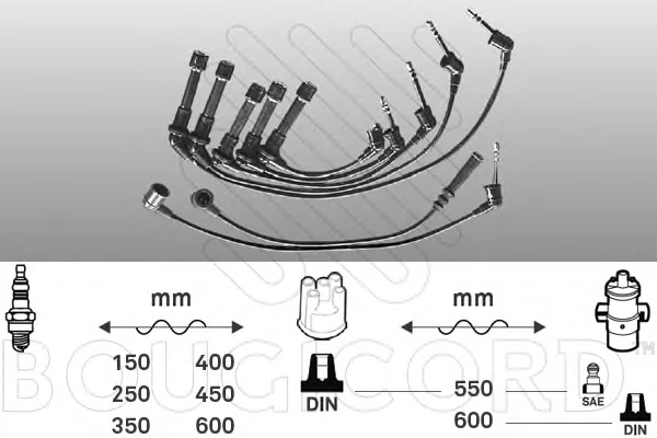 7174 BOUGICORD Высоковольтные провода (комплект проводов зажигания) (фото 1)