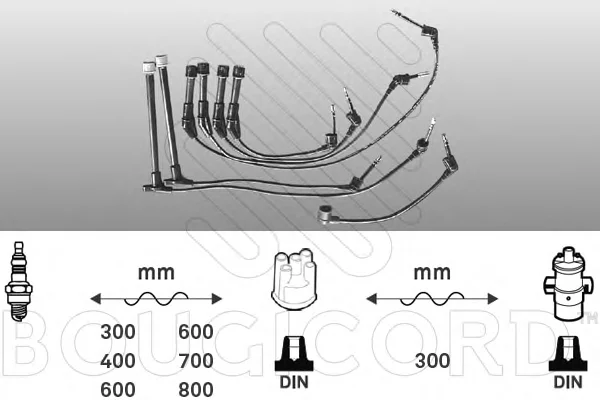 7177 BOUGICORD Высоковольтные провода (комплект проводов зажигания) (фото 1)