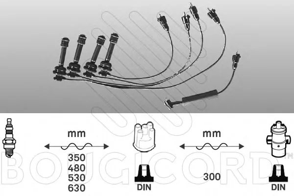 7194 BOUGICORD Высоковольтные провода (комплект проводов зажигания) (фото 1)