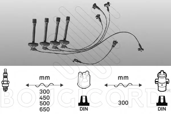 7198 BOUGICORD Высоковольтные провода (комплект проводов зажигания) (фото 1)