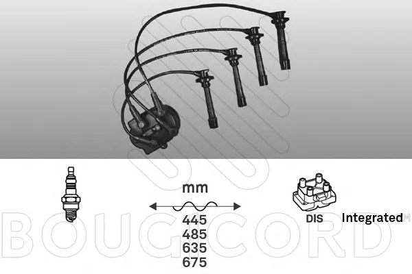 7410 BOUGICORD Высоковольтные провода (комплект проводов зажигания) (фото 1)