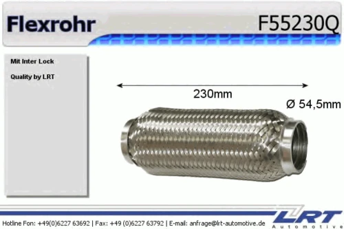 F55230Q LRT Гофрированная труба, выхлопная система (фото 1)