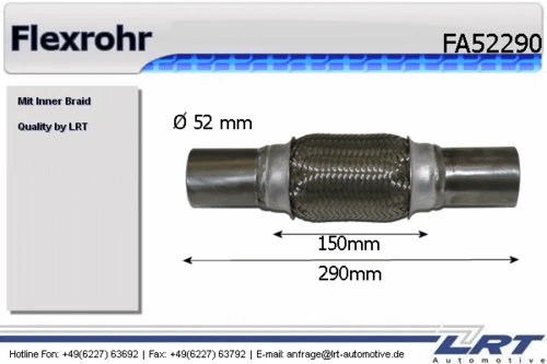 FA52290 LRT Гофрированная труба, выхлопная система (фото 1)