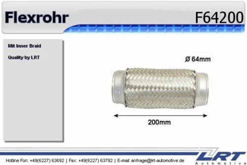 F64200 LRT Гофрированная труба, выхлопная система (фото 2)