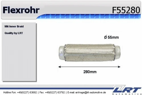 F55280 LRT Гофрированная труба, выхлопная система (фото 1)