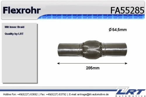 FA55285 LRT Гофрированная труба, выхлопная система (фото 2)