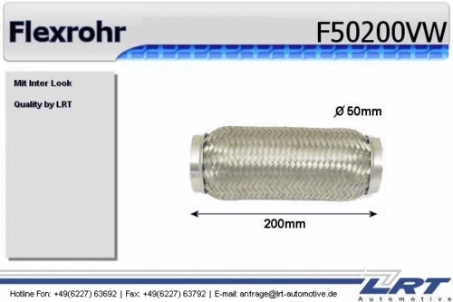 F50200VW LRT Гофрированная труба, выхлопная система (фото 2)