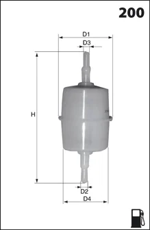 E01 MECAFILTER Топливный фильтр (фото 1)