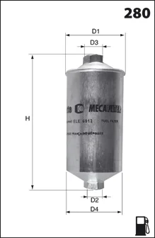 E11 MECAFILTER Топливный фильтр (фото 1)