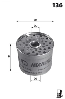 G09 MECAFILTER Топливный фильтр (фото 1)