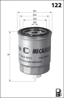 G12 MECAFILTER Топливный фильтр (фото 1)