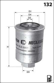 G23 MECAFILTER Топливный фильтр (фото 1)