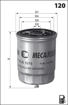 G25 MECAFILTER Топливный фильтр (фото 1)