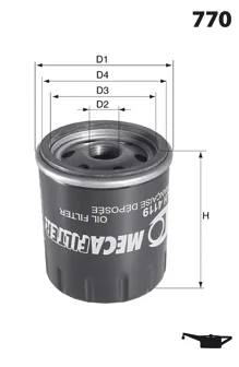 H62 MECAFILTER Масляный фильтр (фото 1)