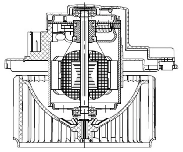 LFh 1150 LUZAR Электродвигатель, вентиляция салона (фото 4)