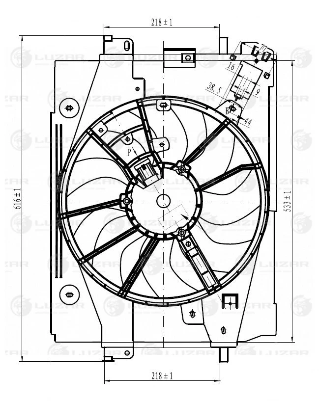 LFK 0979 LUZAR Вентилятор, охлаждение двигателя (фото 4)