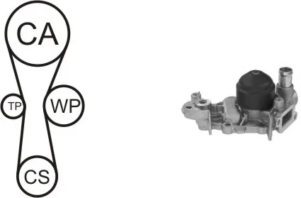 WPK-158501 AIRTEX Водяной насос + комплект зубчатого ремня (фото 1)