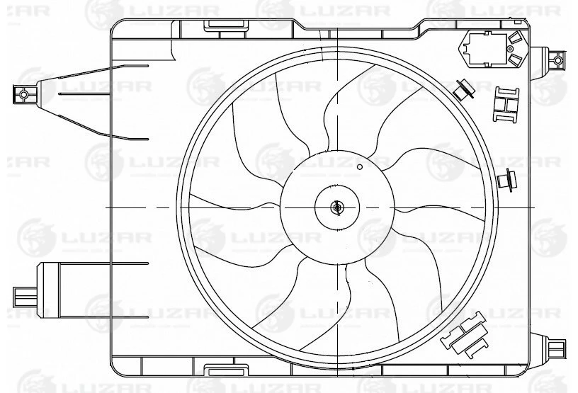 LFK 0909 LUZAR Вентилятор, охлаждение двигателя (фото 5)