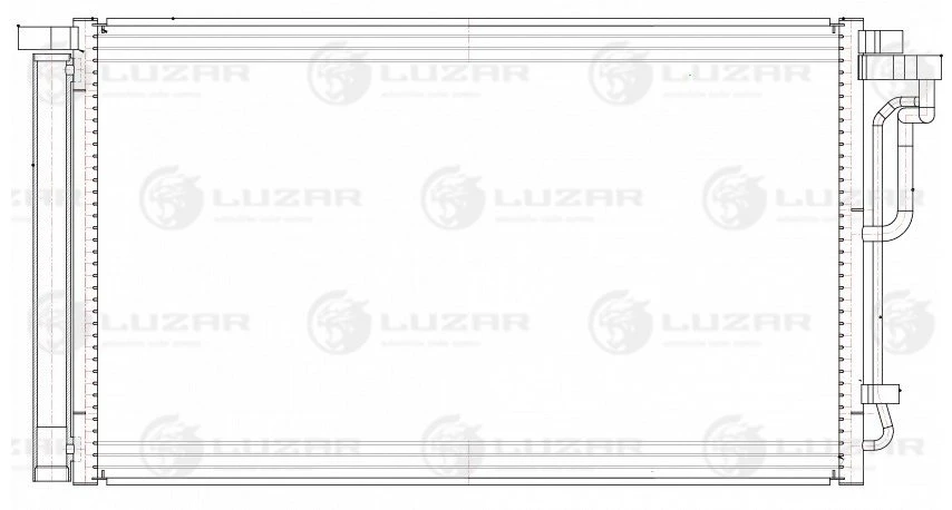 LRAC 0831 LUZAR Конденсатор, кондиционер (фото 7)