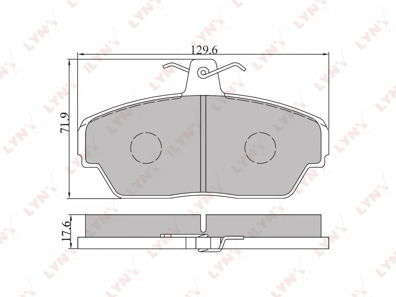 BD-4604 LYNXAUTO Комплект тормозных колодок, дисковый тормоз (фото 2)