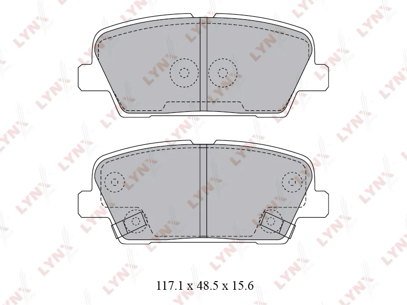 BD-3623 LYNXAUTO Комплект тормозных колодок, дисковый тормоз (фото 3)