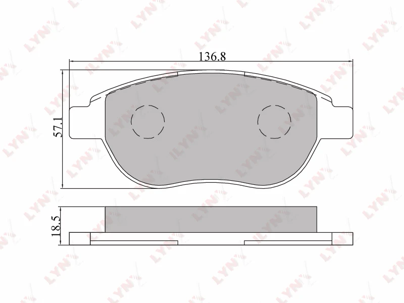 BD-2202 LYNXAUTO Комплект тормозных колодок, дисковый тормоз (фото 3)