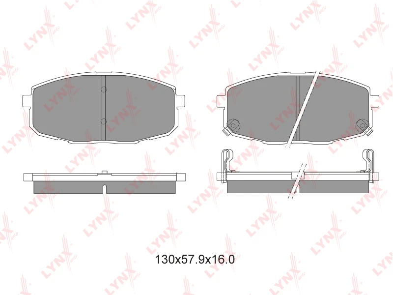 BD-4404 LYNXAUTO Комплект тормозных колодок, дисковый тормоз (фото 3)