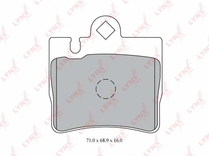 BD-5334 LYNXAUTO Комплект тормозных колодок, дисковый тормоз (фото 3)