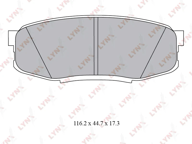 BD-7581 LYNXAUTO Комплект тормозных колодок, дисковый тормоз (фото 3)