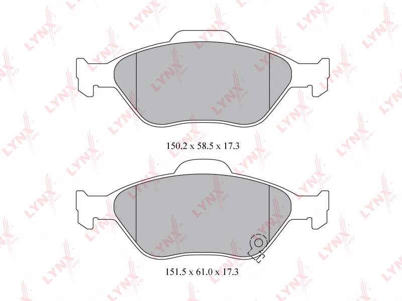 BD-7594 LYNXAUTO Комплект тормозных колодок, дисковый тормоз (фото 3)