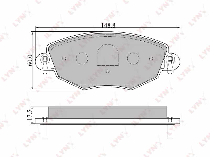 BD-3006 LYNXAUTO Комплект тормозных колодок, дисковый тормоз (фото 3)