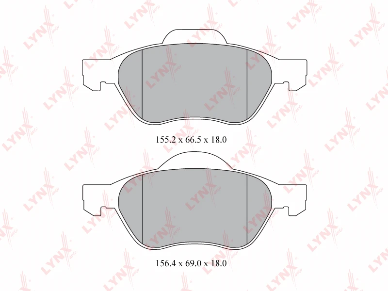 BD-6315 LYNXAUTO Комплект тормозных колодок, дисковый тормоз (фото 3)