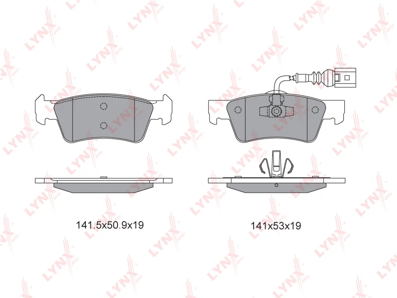 BD-8039 LYNXAUTO Комплект тормозных колодок, дисковый тормоз (фото 3)