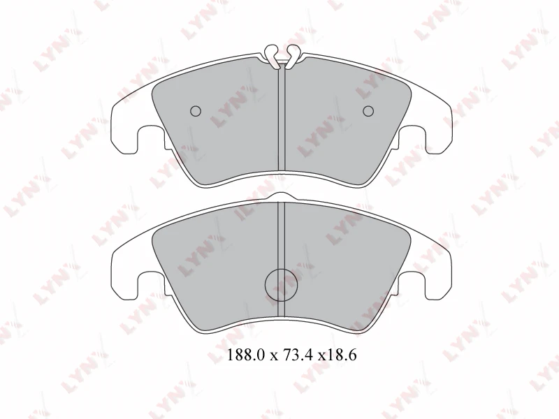BD-1219 LYNXAUTO Комплект тормозных колодок, дисковый тормоз (фото 3)