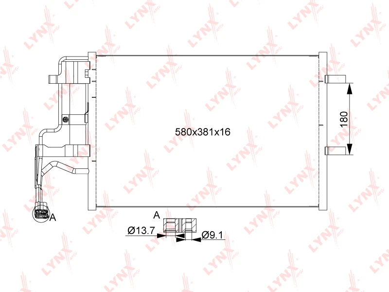 RC-0369 LYNXAUTO Конденсатор, кондиционер (фото 4)