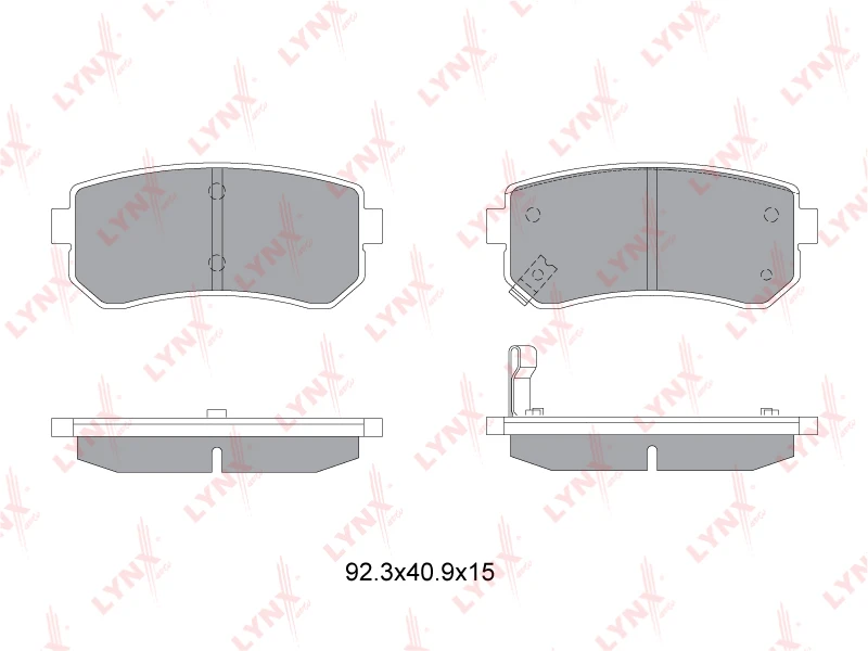 BD-3628 LYNXAUTO Комплект тормозных колодок, дисковый тормоз (фото 3)