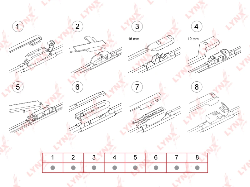 XF550 LYNXAUTO Щетка стеклоочистителя (фото 4)