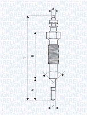 062900055304 MAGNETI MARELLI Свеча накаливания (фото 1)