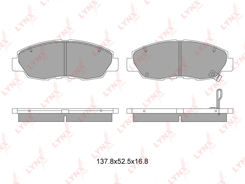 BD-3410 LYNXAUTO Комплект тормозных колодок, дисковый тормоз (фото 1)